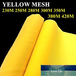 Yellow Silk Screen Printing Mesh 230M/250M/280M/300M/350M/380M/420M Polyester Durable 120cm width Screen Printing Mesh Fabric Factory price expert design Quality