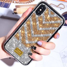 TPU PC 2 In 1 Shockproof Diamond Phone Cases For iPhone 12 Pro Max 11 X Xs Xr 7/8 Plus