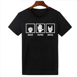 Summer Rock Paper Metal T Shirt Heavy Band Hip Hop Tops Tee Shirts Harajuku Short Sleeve Cool T-shirt For Men Women 210629