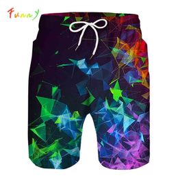 Space Galaxy 3D Print Quick Drying Toddler Shorts for Boys Elastic Waist Kids Sports Swim Pants Children Clothing 210723