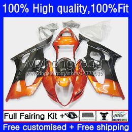 Injection Mold Fairings For SUZUKI GSXR1000 GSX-R1000 K3 2003-2004 Bodywork 25No.20 GSXR 1000 Light orange CC 1000CC 2003 2004 GSXR-1000 03 04 Motorcycle OEM Bodys