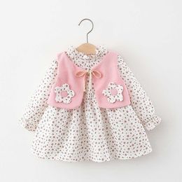 2021 Fall Newborn Baby Girl Dress Toddler Girls 1Year Birthday Party Princess Dresses For Girls Clothing Infant Baby Clothes Q0716