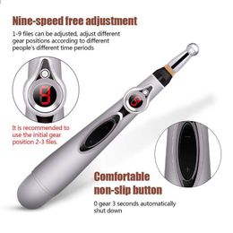 Full Body Massager Electronic Acupuncture Pen Electric Meridians Laser Therapy Heal Massage Meridian EnergyRelief Pain Tools