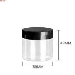 100pcs 80g Empty Bottles Cosmetic Containers Jar Pot Box Plastic With black/white Lids 80ML Sample Cream Packaginggood qty