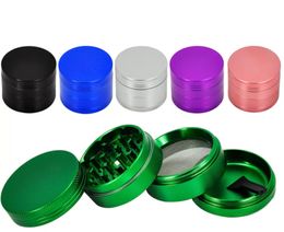 Diameter 50 MM Multicolors 4 Parts CNC Aluminium Grinder Tobacco Grinder Magnet Spice Crusher Machine Smoking Pipe Accessories