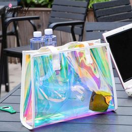 Shoulder Bags Summer Handbag Women All-match Bag Large Capacity Colorful Jelly Transparent