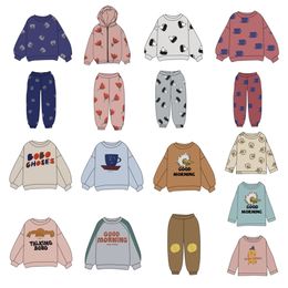 In Stock Kids Boys Sweaters Bobo Autumn Winter Long-sleeved Cute Cartoon Pullover Girls Sweatershirts Warm Children Clother 211029