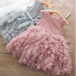 Little Girl Dress Baby Girls Clothes Children Clothing Summer Party Tutu Fluffy Kids Dresses for Girls Toddlers Casual Dress 210303