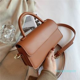 2021 New Minimalist Retro Women's Handbag Short Track Cable Mobile Telephone Bag High Quality Pu Learn Digner Handbag5JUO