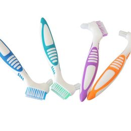 2021 NEW Denture Brush False tooth brush denture toothbrush soft bristles Dual brushes heads antibacterial toothbrush high qaulity