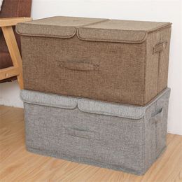 Foldable Storage box Anti-mold Organizers Large Boxes for storage Clothes Blankets organizador Zippe box 210315