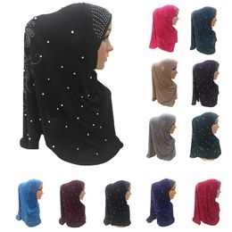 One Piece Women Hijab Beads Headscarf Shawl Muslim Amira Prayer Islamic Head Wrap Cover Full Arab Ramadan Caps Hat Middle East