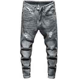 Yofeai-jeans for men slim fit pants classic 2021 jeans male denim jeans men Designer Trousers Casual Straight Elasticity pants X0621