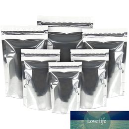 100Pcs/Lot Stand Up Mylar Foil Bag Self Seal Tear Notch Doypack Food Ground Coffee Bean Snack Storage Packaging Pouches