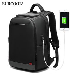 EURCOOL 15.6 inch Laptop Backpack For Teenage Fashion Male Mochila Water Repellent Leisure Travel Backpacks n0004