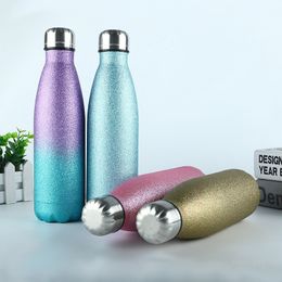 304 stainless steel double-deck vacuum mug 500ml Insulated coke bottle large capacity outdoor thermos sports Tumbler Cup T9I001188