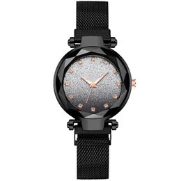 Women Quartz Watch 33mm Classic Style ladies Watches Montre De Luxe Elegant Fashion Wristwatch Round Gradient Starry Sky Luminous Stainless Steel Gifts