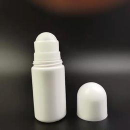 30ml 50ml 100ml White Plastic Roll On Bottle Refillable Deodorant Bottle Essential Oil Perfume Bottles DIY Personal Cosmetic Containers DH8444