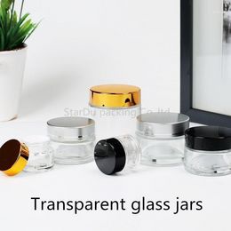100pcs empty transparent glass jars, 5g 10g 20g 30g 50g 80g cream jars, skin care cream bottles, cosmetic containers1 Factory price expert design Quality Latest Style