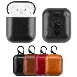 Luxury Leather Earphone Bag For Apple AirPods Pro Cases Bluetooth Wireless Earphones Case Air Pods 1/2/3 Charging Box Funda Cover
