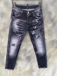 Jeans da uomo Prodotti scontati Marca Italia Pantaloni da uomo Pantaloni da uomo in denim elasticizzato slim Black Hole Pencil For