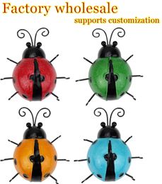 Garden Decorations Imitation ladybug ornaments wrought iron sculptures landscapes gardens villas courtyards seven-star ladybugs decoration