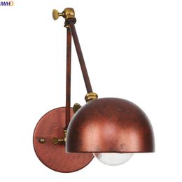 Wall Lamps IWHD Nordic Style Rustic LED Light Fixtures Bedroom Stair Edison Industrial Lamp Vintage Applique Murale Luminaire