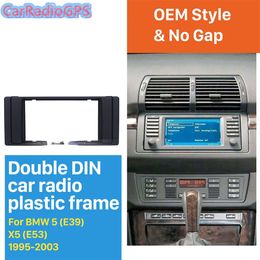 2 DIN Car Stereo Fascia for 1995-2001 2002 2003 BMW5 E39 X5 E53 Trim Installation Radio Panel 178*100 178*102 173*98mm