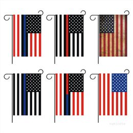 30 * 45cm American Flag Red Stripe Garden Flags Digital Printing Outdoor Decoration Flag 6 Style T500876