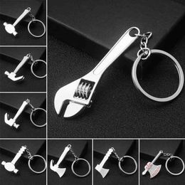 mini spanner wrench Canada - Keychains For Men Outdoor Combination Tool Key Ring Portable Mini Utility Pocket Wrench Accessories Gift G220302