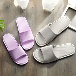 Women Home Slippers Summer Shoes Woman Indoor Flat Slipper Non-slip Sole Unisex Bathroom Slippers Solid Colour Female Slides Y200423