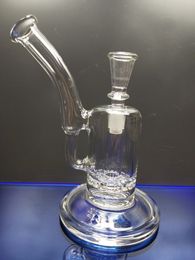 Glass bong hookahs honeycomb perc bongs thick water smoking pipes with 14.4 mm joint sest_shop