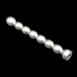 Sex Adult toy Stainless Steel Through Hole Multi Beads Urethral Sound Plug Male Dilatation Stick Catheter Dilator Toy 68UD 1123