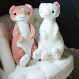 50cm Sweet Ferret Plush Toy Soft Stuffed Cartoon Animal Ferret Dolls Bedroom Home Decoration Toys Kids Girls Christmas Gifts LA236