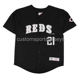 NEW Todd Frazier Black Button Down Jersey XS-5XL 6XL stitched baseball jerseys Retro