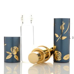 NEW10ml Portable Mini Refillable Perfume Bottles With Scent Pump Metal Aluminum Empty Cosmetic Containers Spray Atomizer Bottle RRD11140