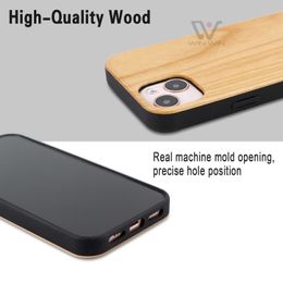 Eco-friendly Wood Phone Cases Wood TPU Shatter-resistant Cell-Phone Protect bag For IPhone 6s 7 8 Plus 11 12 Pro X XR XS Max 2022