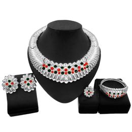 Earrings & Necklace Yulaili Elegant And Exquisite Christmas Style Large Jewellery Set Nigerian Ladies Fashion Party Sets
