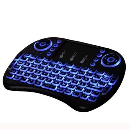 Rii I8 Fly Air Mouse 2.4G Colourful Backlit Backlight Wireless Touchpad Keyboard For PC Pad Android 2022