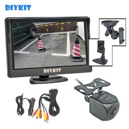 DIYKIT 5" AHD Car Monitor 1920x1080P HD 170 Degree Starlight Night Vision Backup Camera Vehicle Reverse for Car SUV MPV RV