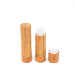 Makeup bamboo design empty lip gross container lipstick tube DIY cosmetic containers lip balm tubes DH4653