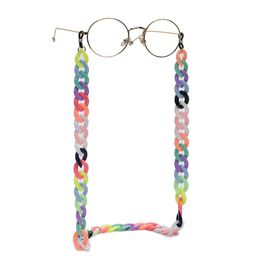 19 Colors Fashion Acrylic Glasses Chain Reading Glasses Cord Hanging Neck Chains Straps Rope Resin Sunglasses Strap accessories