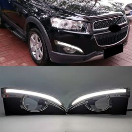 1 Set DRL Turn Signal LED Daytime Running Lights with fog lamp hole For CHEVROLET CAPTIVA 2011 2012 2013 2014 2015 2016 2017 2018