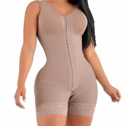Women'S 3-Breast Belt Bra Shaper Lace Slimming Shorts Bodyshaper Women Home Wear 211218