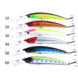 New Long Tougn Minnow Laser Fishing lure 15g 15cm 3D Eyes Suspend Swimbats Alice Mouth Bait 393 X2