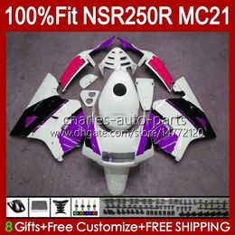 OEM Injection For HONDA MC21 PGM3 NSR250RR NSR250 NSR 250 R 103HC.112 purple white NSR 250R 90 91 92 93 NSR250R 1990 1991 1992 1993 Fairing