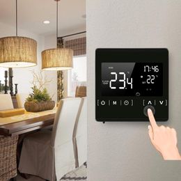 -Smart Home Control Termostato Elettrico Piano Elettrico Riscaldamento Termoregolatore Temperatura programmabile Touch Screen AC 85-250V 16A termometro NTC
