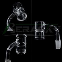 DHL!!! Beracky Seamless Bevelled Edge Splash Guard Smoking Quartz Banger With 2pcs Tourbillion/Spinning Air Holes 25mmOD Fully Welded Spinner Nails For Glass Bongs Rigs