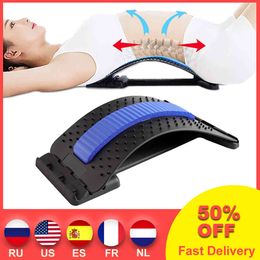 Ab Rollers Board New Lumbar Pads Relief Back Massage Stretcher Magic Backs Support Stretching Equipment Spine Pain Relieve Massager Home gym Sport Fitness Machines