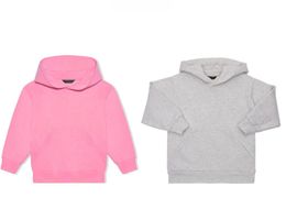 Rua Menina de moda meninos Capuz de algodão Cavalia roupas de manga comprida Sortos de molhos infantis camisetas com capuz rosa cinza